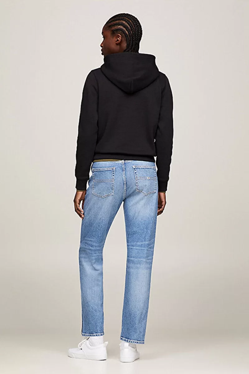 Tommy Hilfiger Kadın Siyah Kapüşonlu Sweatshirt