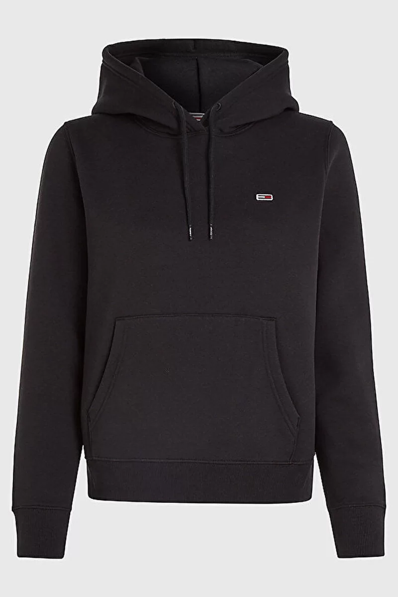 Tommy Hilfiger Kadın Siyah Kapüşonlu Sweatshirt