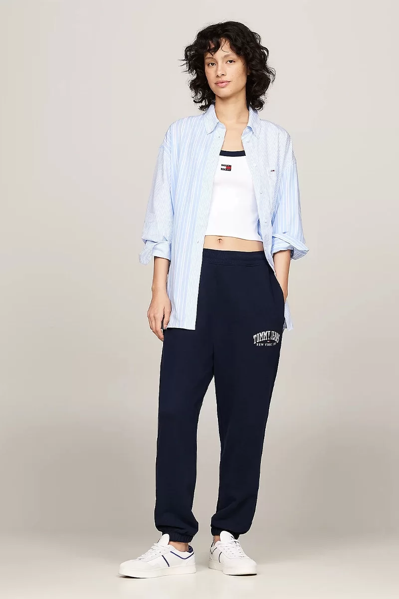 Tommy Jeans TJW RLX VARSITY SWEATPANT Kadın Lacivert Eşofman Altı DW0DW18744C1G