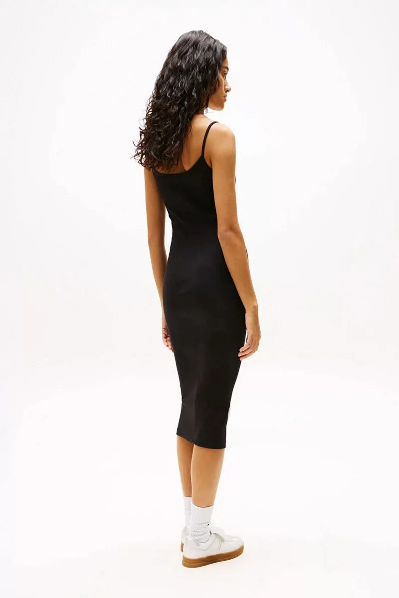 Tommy Jeans TJW SCRIPT STRAP MIDI DRESS EXT Kadın  Elbise DW0DW20330BDS