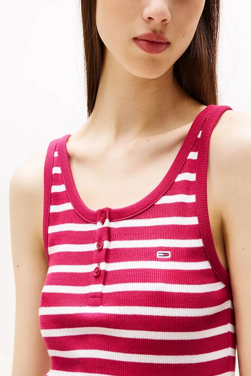 Tommy Jeans TJW SLIM BUTTON TANK Kadın  Atlet DW0DW19492XIP
