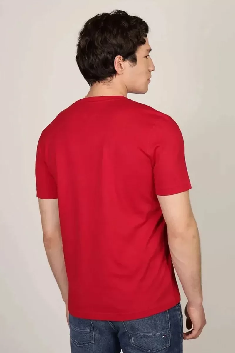 Tommy Hilfiger BIG HILFIGER TEE Erkek kırmızı T-shirt MW0MW37448XLD