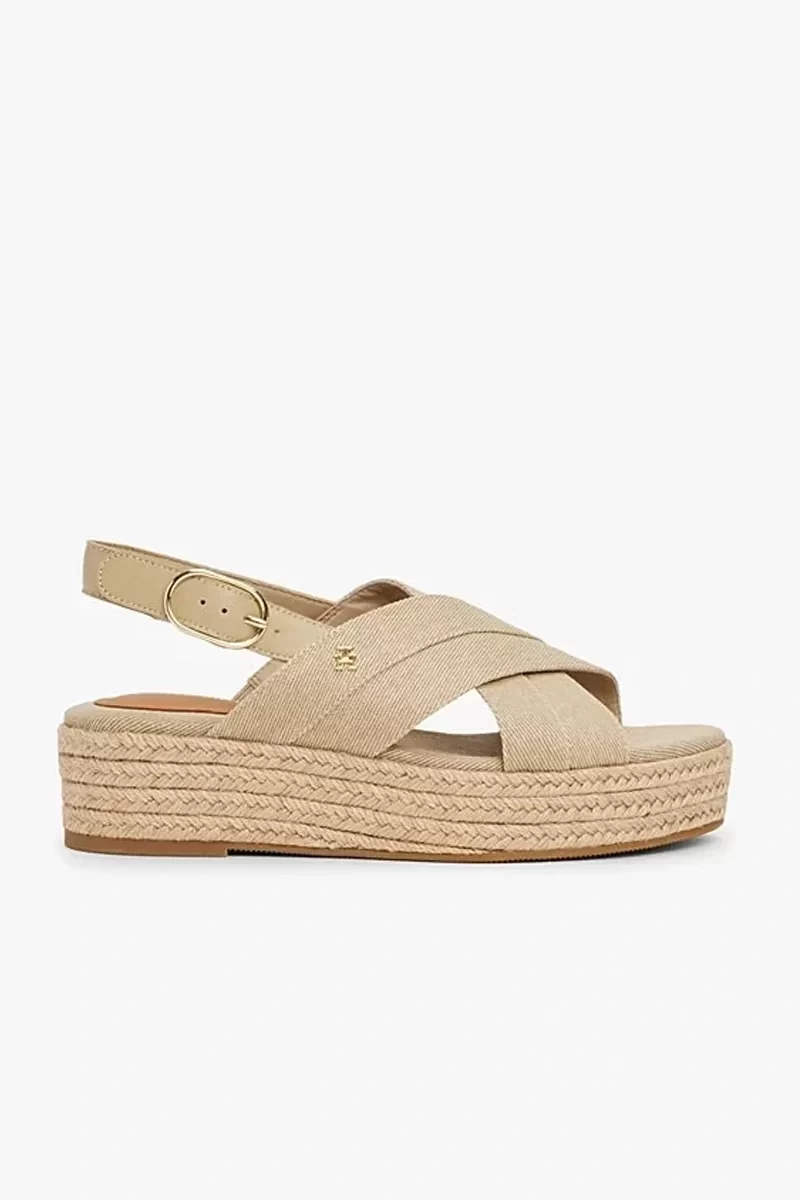Tommy Hilfiger DENIM ESPADRILLE PLATFORM SANDAL Kadın  Sandalet FW0FW08669ACC
