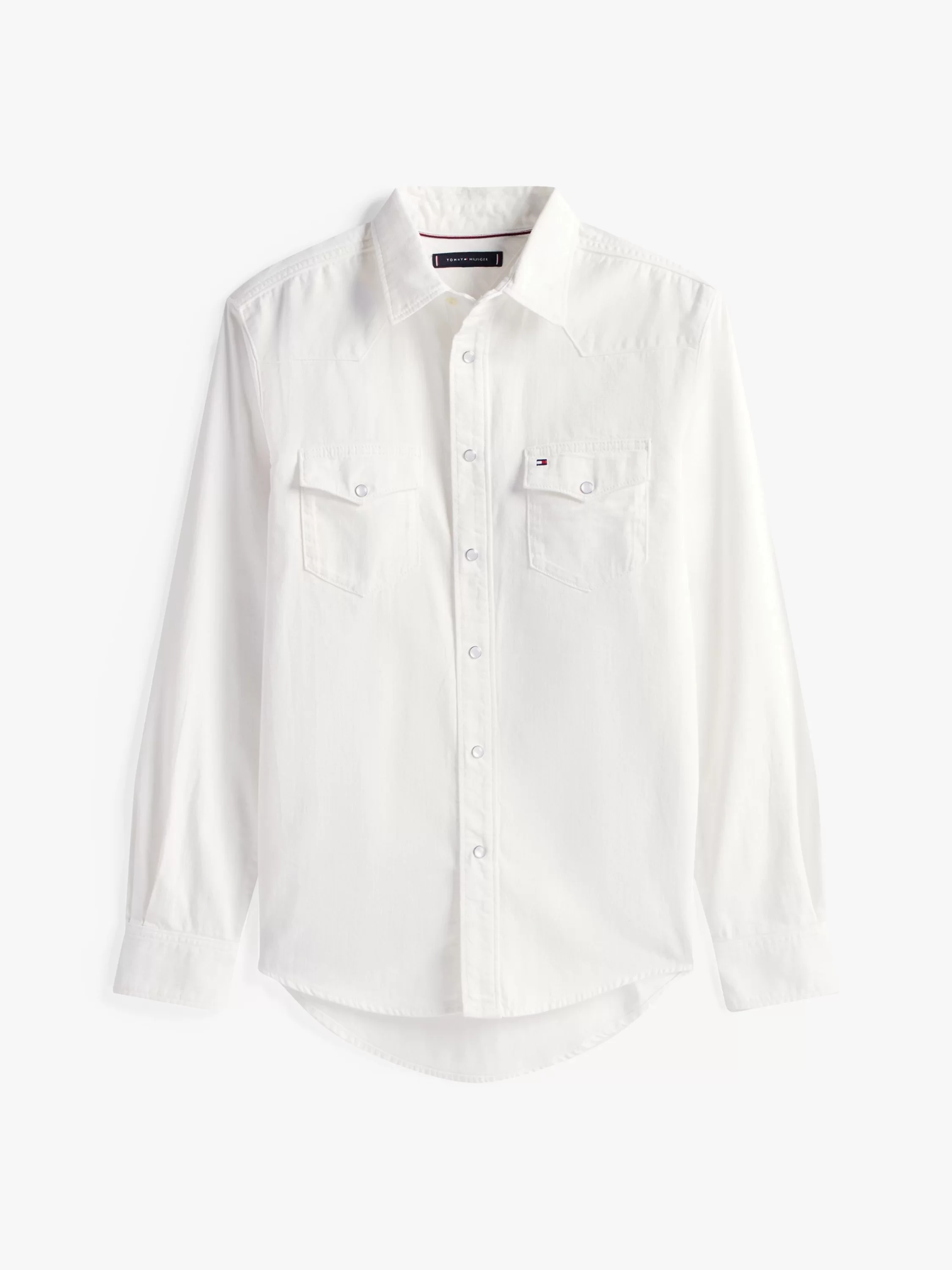 Tommy Hilfiger DENIM SHIRT GMD Erkek Beyaz Gömlek MW0MW40684YBL