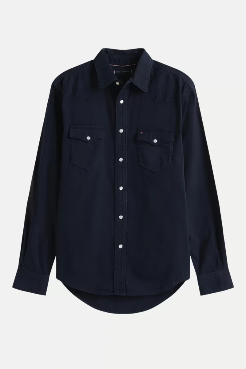 Tommy Hilfiger DENIM SHIRT GMD Erkek Mavi Gömlek MW0MW40684DW5