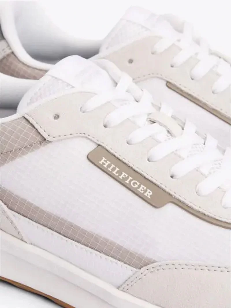Tommy Hilfiger RETRO RUNNER  SEASONAL Erkek beyaz Sneaker FM0FM05328YBS