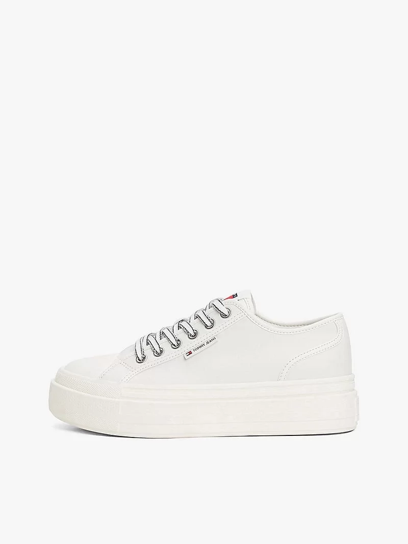 Tommy Hilfiger TJW FOXING VULC LC LEATHER Kadın siyah Sneaker EN0EN02714YBL