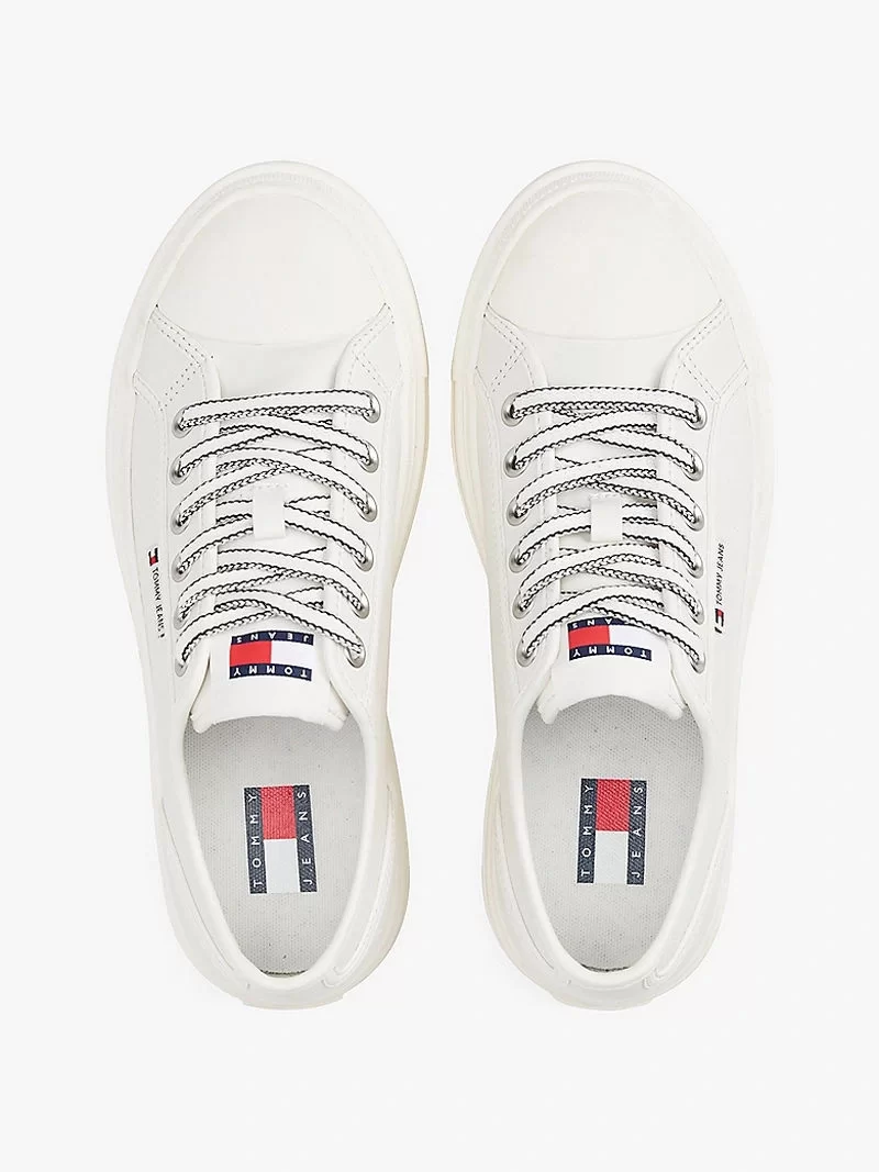 Tommy Hilfiger TJW FOXING VULC LC LEATHER Kadın siyah Sneaker EN0EN02714YBL