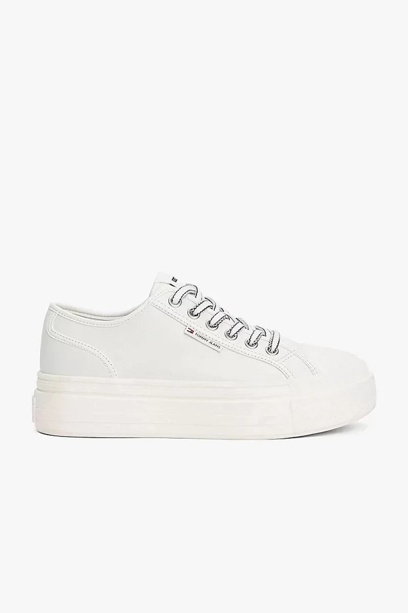 Tommy Hilfiger TJW FOXING VULC LC LEATHER Kadın siyah Sneaker EN0EN02714YBL