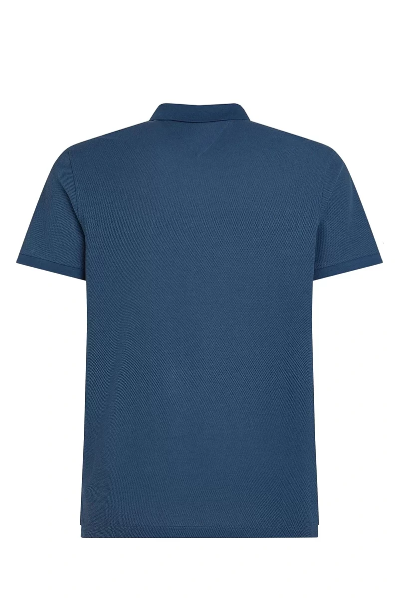 Tommy Hilfiger Erkek Dikey Bayrak Polo Yaka  Mavi T-Shirt