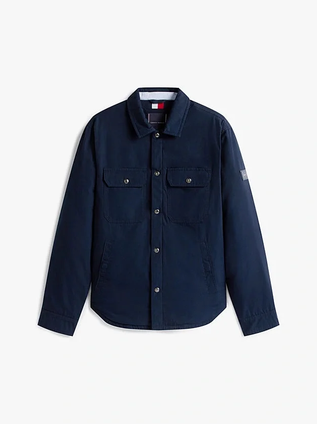 Tommy Hilfiger Dolgulu Gömlek Erkek Mavi Ceket MW0MW40611DW5