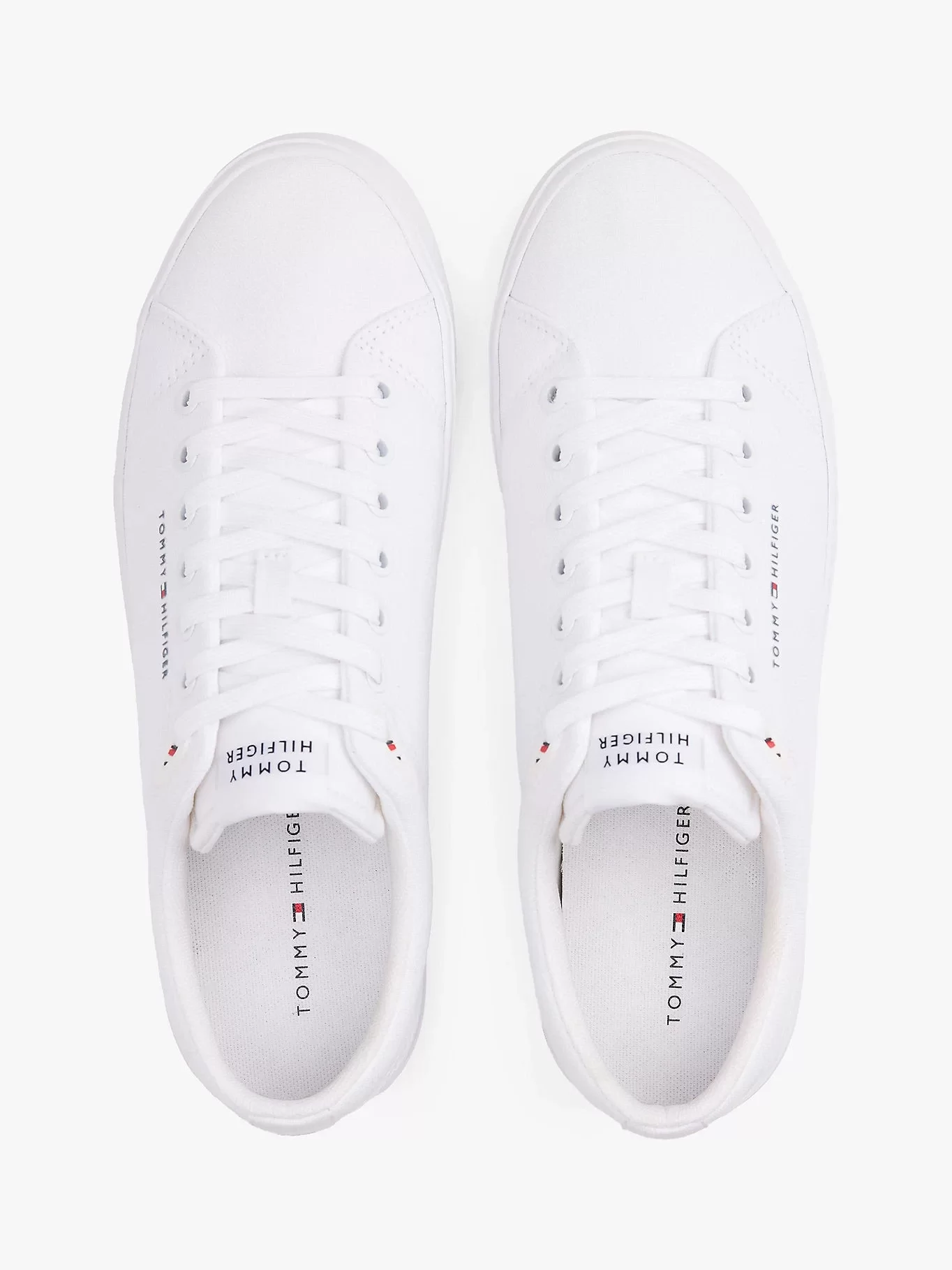 Tommy  Hilfiger Erkek Beyaz Logolu Sneaker