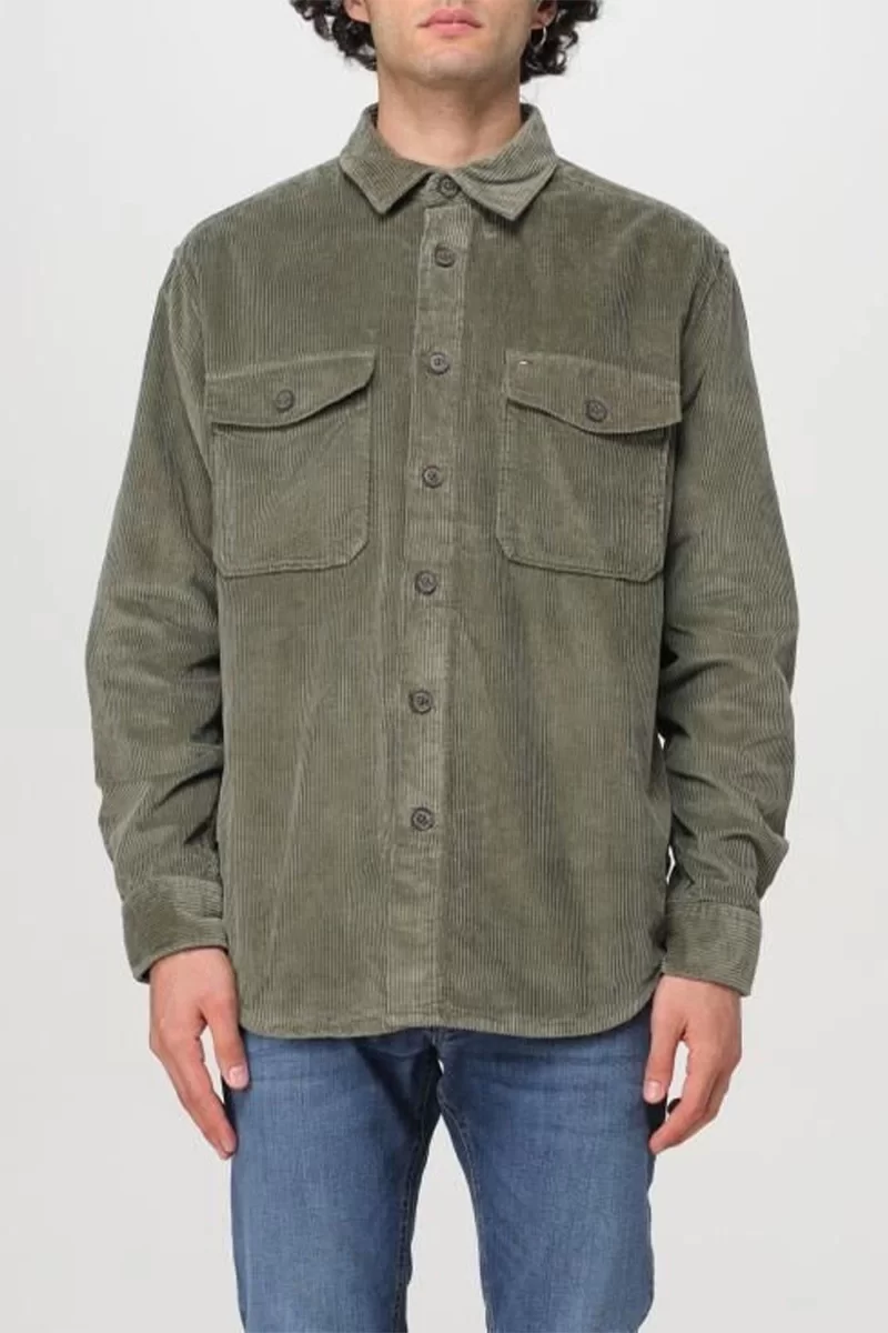 Tommy Hilfiger CORDUROY OVERSHIRT Erkek Haki Gömlek MW0MW36855RBN