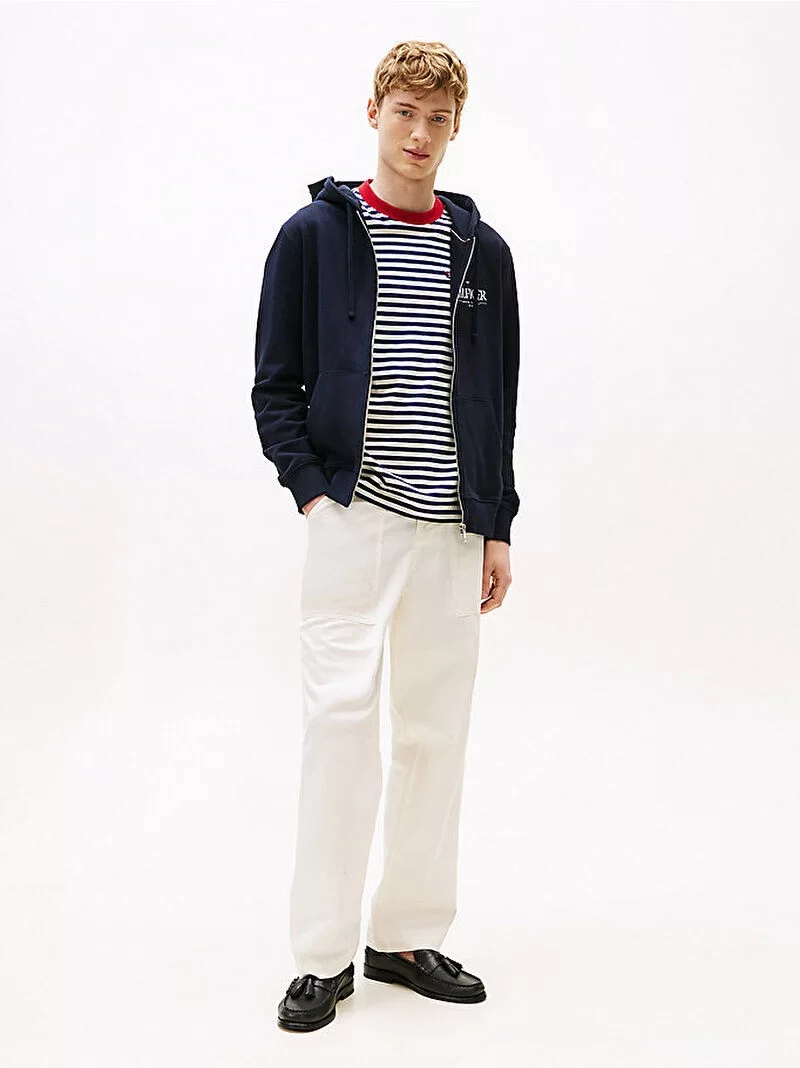Tommy Hilfiger Erkek Kapüşonlu Lacivert Sweatshirt MW0MW39375DW5