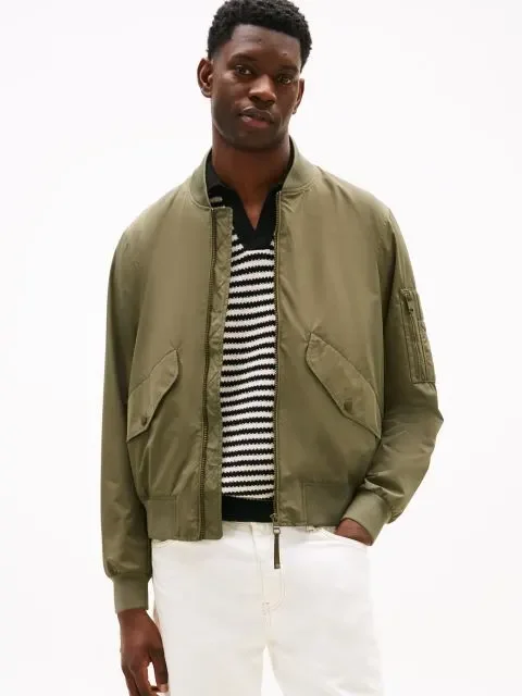 Tommy Hilfiger Erkek Katlanabilir Su Geçirmez Bomber Ceket MW0MW39629PLI