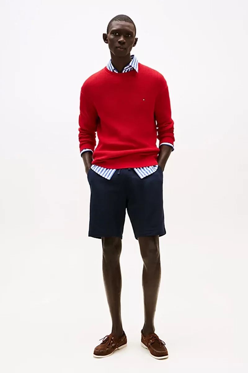Tommy Hilfiger Erkek Klasik Penye Mavi Eşofman Altı MW0MW37240DW5