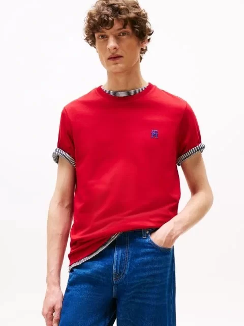 Tommy Hilfiger MONOGRAM IMD TEE Erkek  T-shirt MW0MW39256XLD