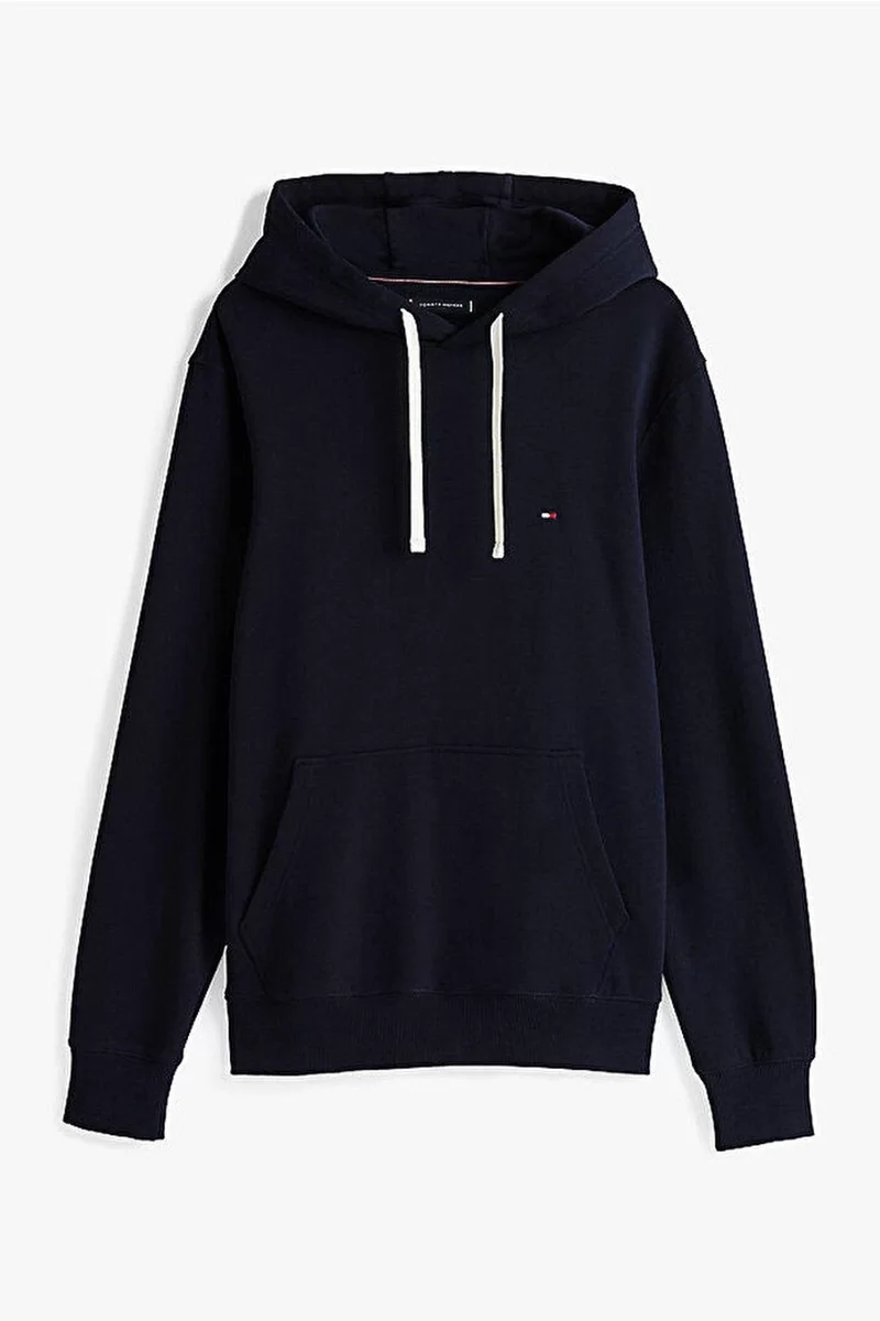 Tommy Hilfiger ESSENTIAL TERRY HOODY Erkek MAVİ Sweatshirt MW0MW37235DW5