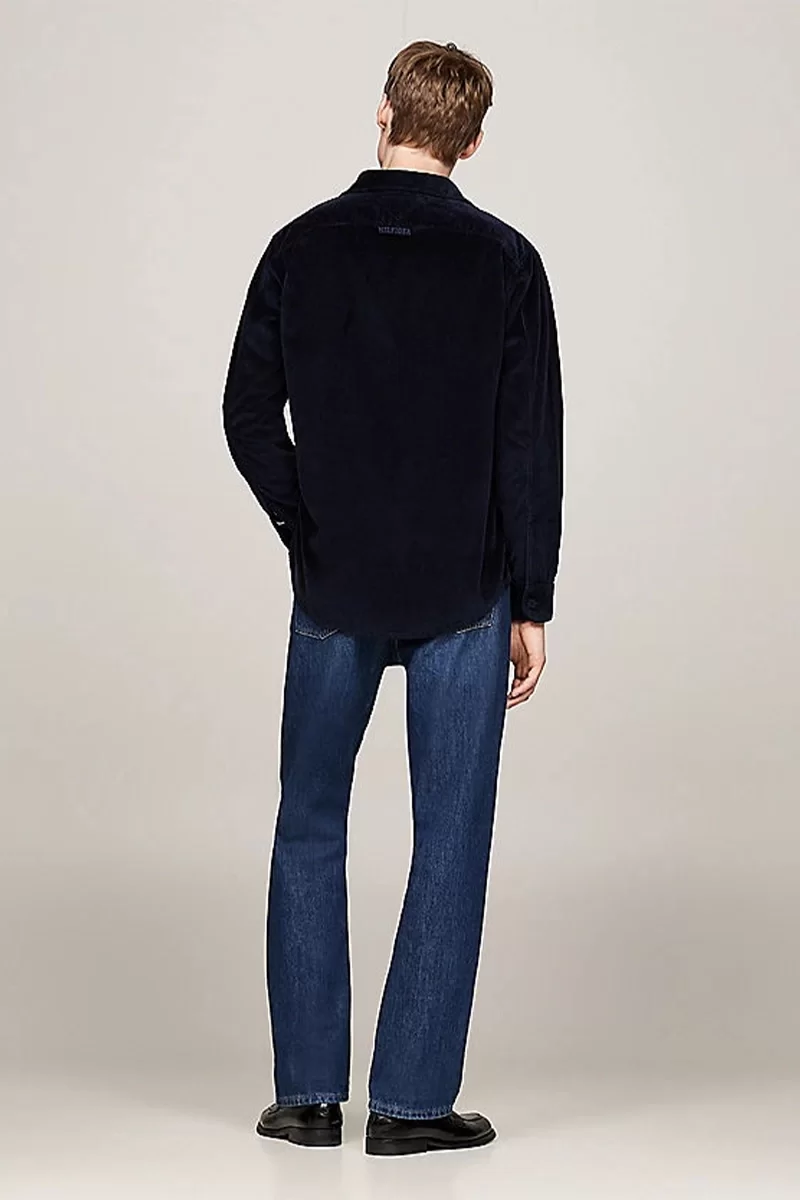 Tommy Hilfiger CORDUROY OVERSHIRT Erkek Mavi Gömlek MW0MW36855DW5