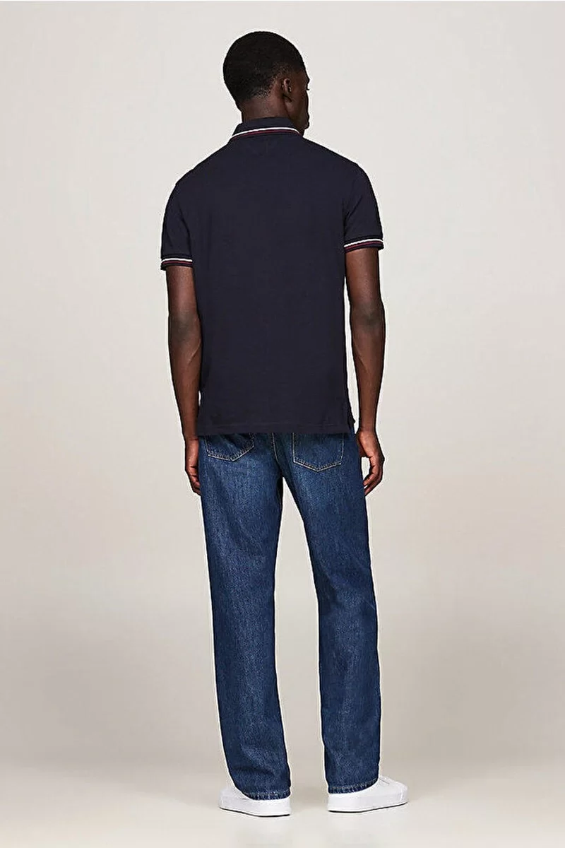 Tommy Hilfiger TIPPED SLIM FIT POLO Erkek lacivert T-shirt MW0MW37346DW5