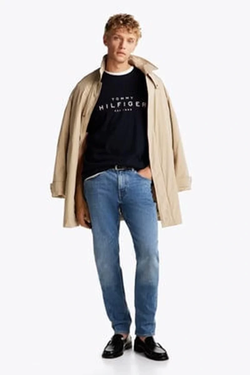 Tommy Hilfiger BIG HILFIGER TEE Erkek lacivert T-shirt MW0MW37448DW5