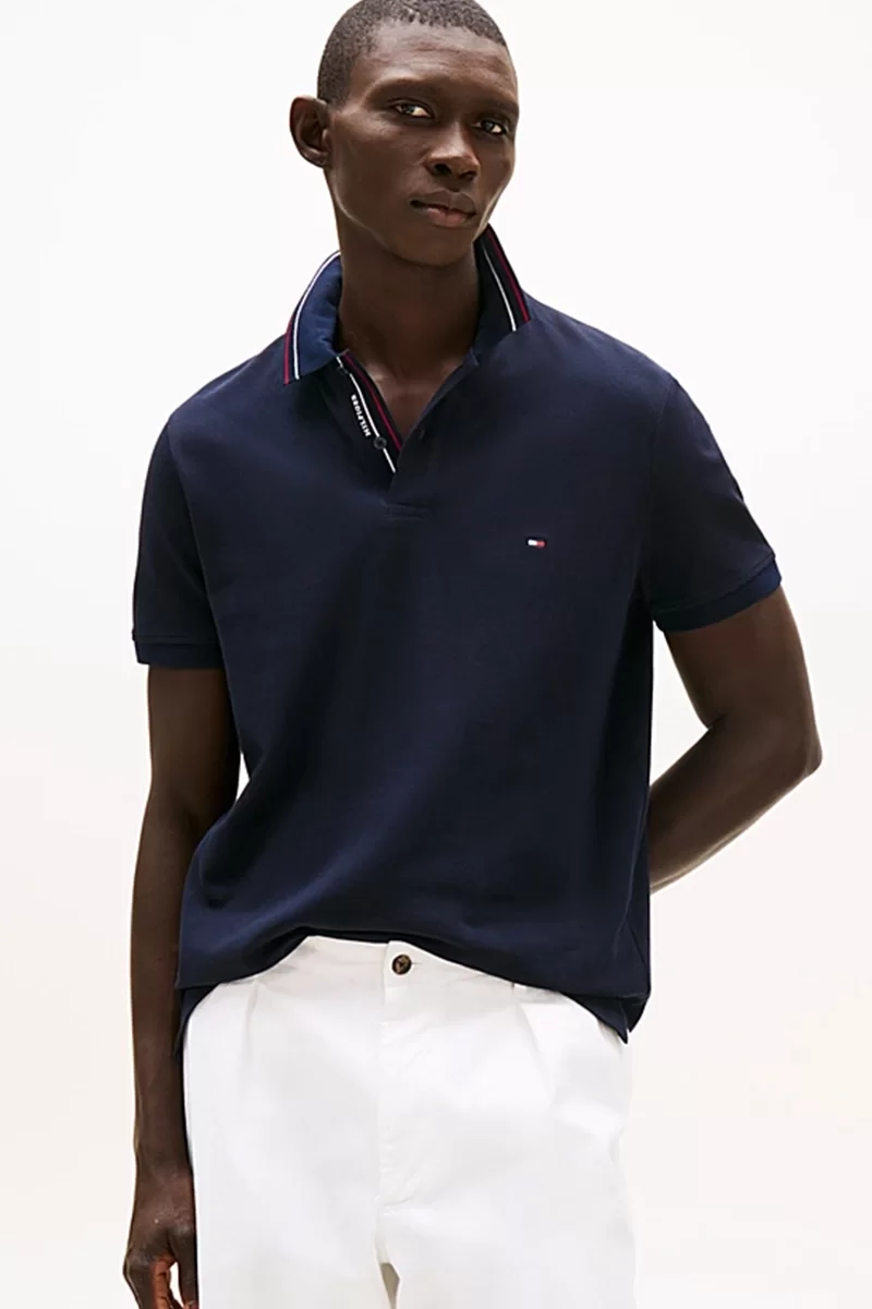 Tommy Hilfiger Erkek  Lacivert  Polo Yaka T-Shirt