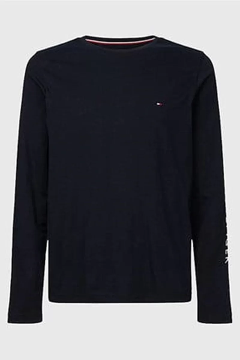 Tommy Hilfiger Erkek Lacivert Yuvarlak Yaka T-Shirt