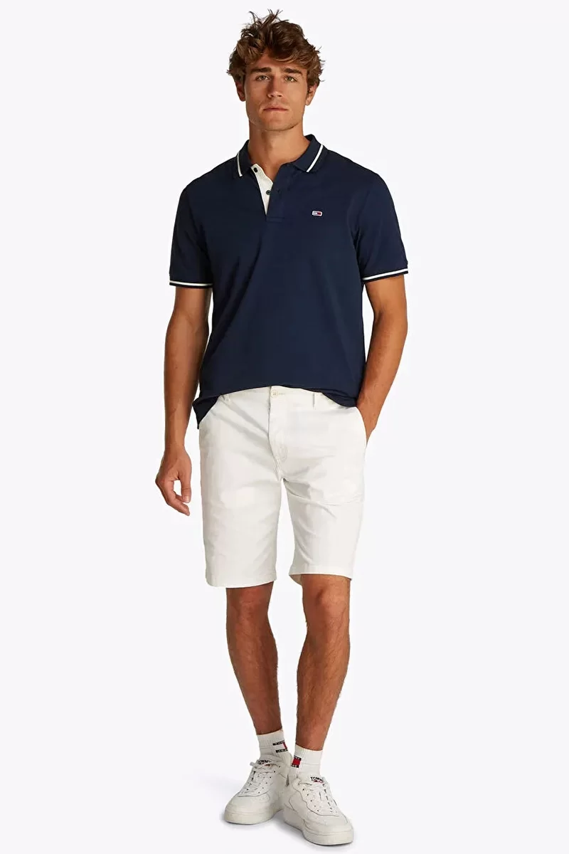 Tommy Hilfiger Erkek  Logolu Normal Kesim  Polo T-Shirt