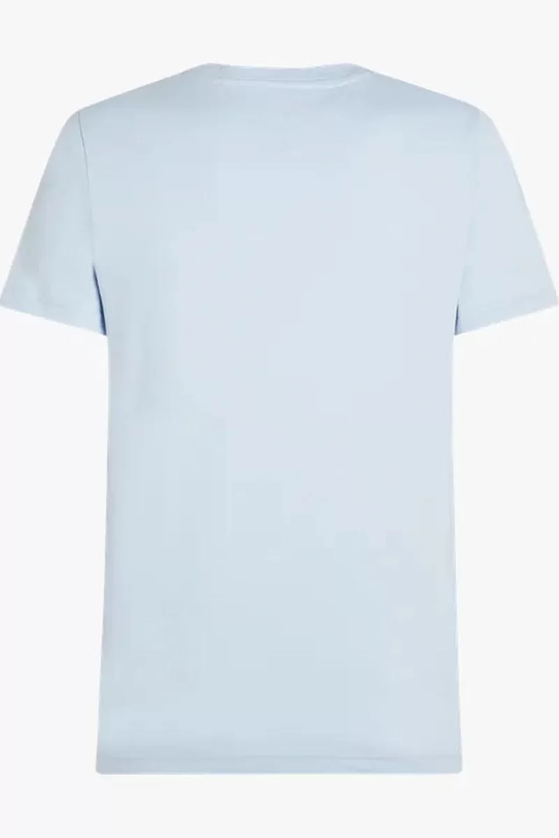 Tommy Hilfiger TOMMY LOGO TEE Erkek mavi T-shirt MW0MW11797C1O