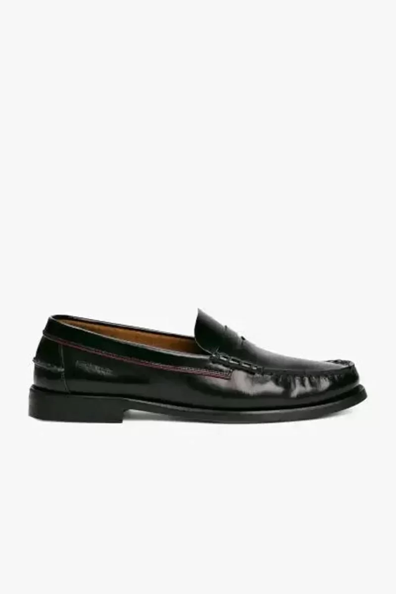 Tommy Hilfiger CLASSIC HILFIGER LEATHER LOAFER Erkek siyah Loafer FM0FM05362BDS