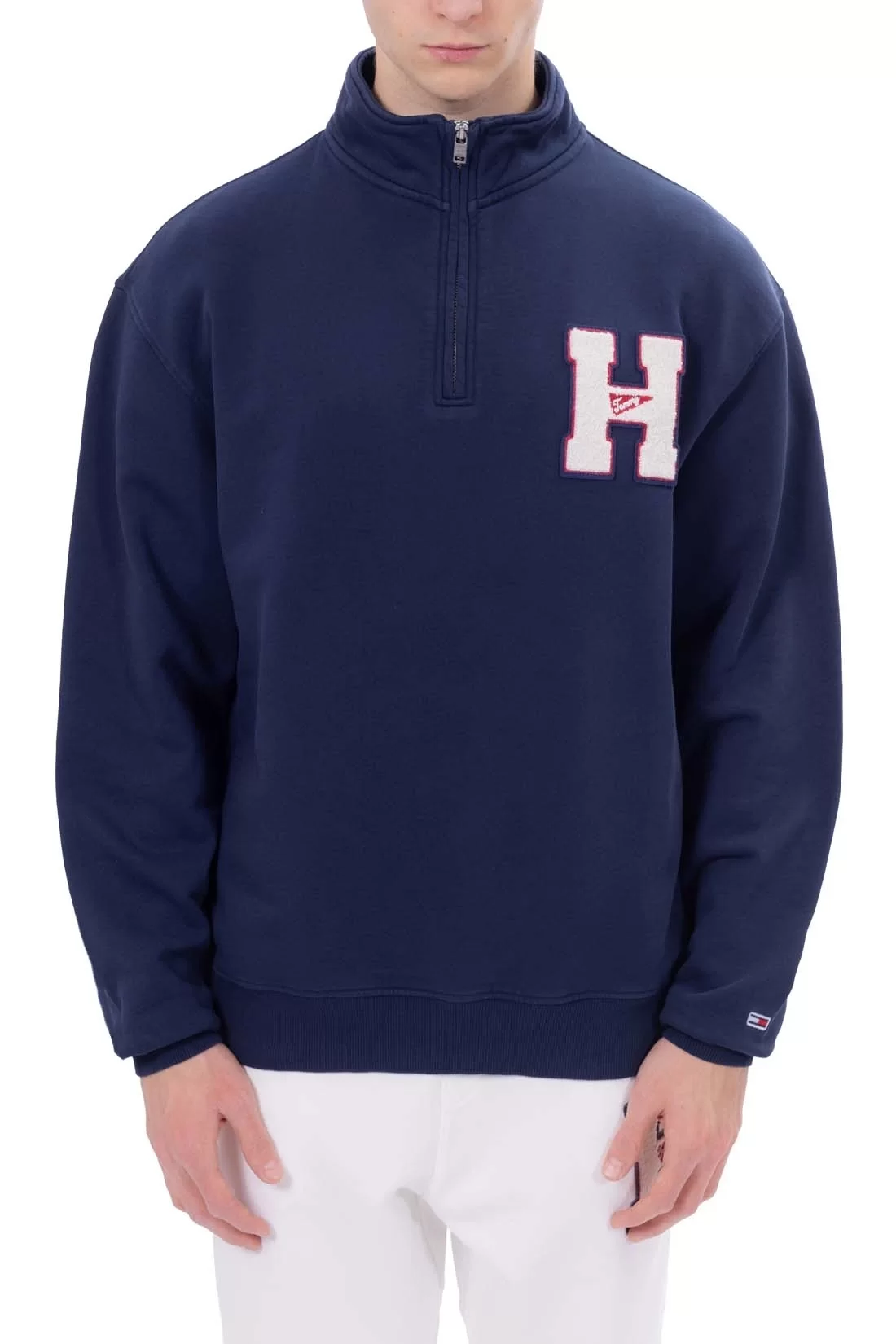 Tommy  Jeans  Erkek Lacivert  Fermuarlı Sweatshirt