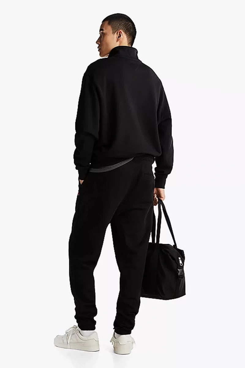 Tommy Jeans Erkek Siyah Jogger Bağcıklı Eşofman Altı