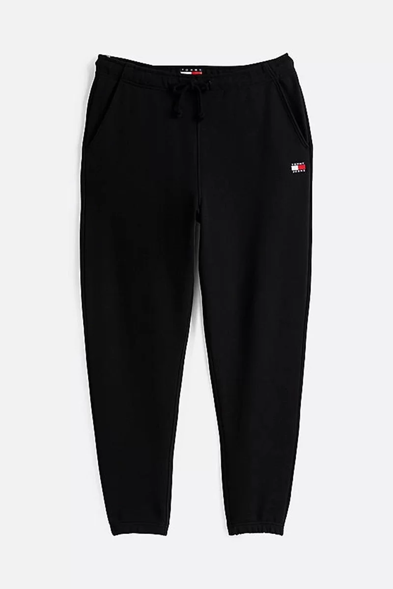 Tommy Jeans Erkek Siyah Jogger Bağcıklı Eşofman Altı