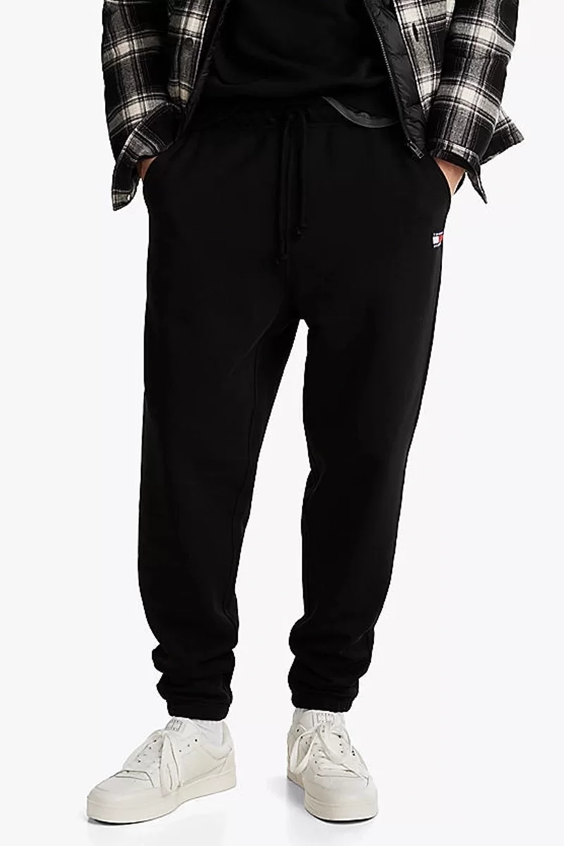 Tommy Jeans Erkek Siyah Jogger Bağcıklı Eşofman Altı