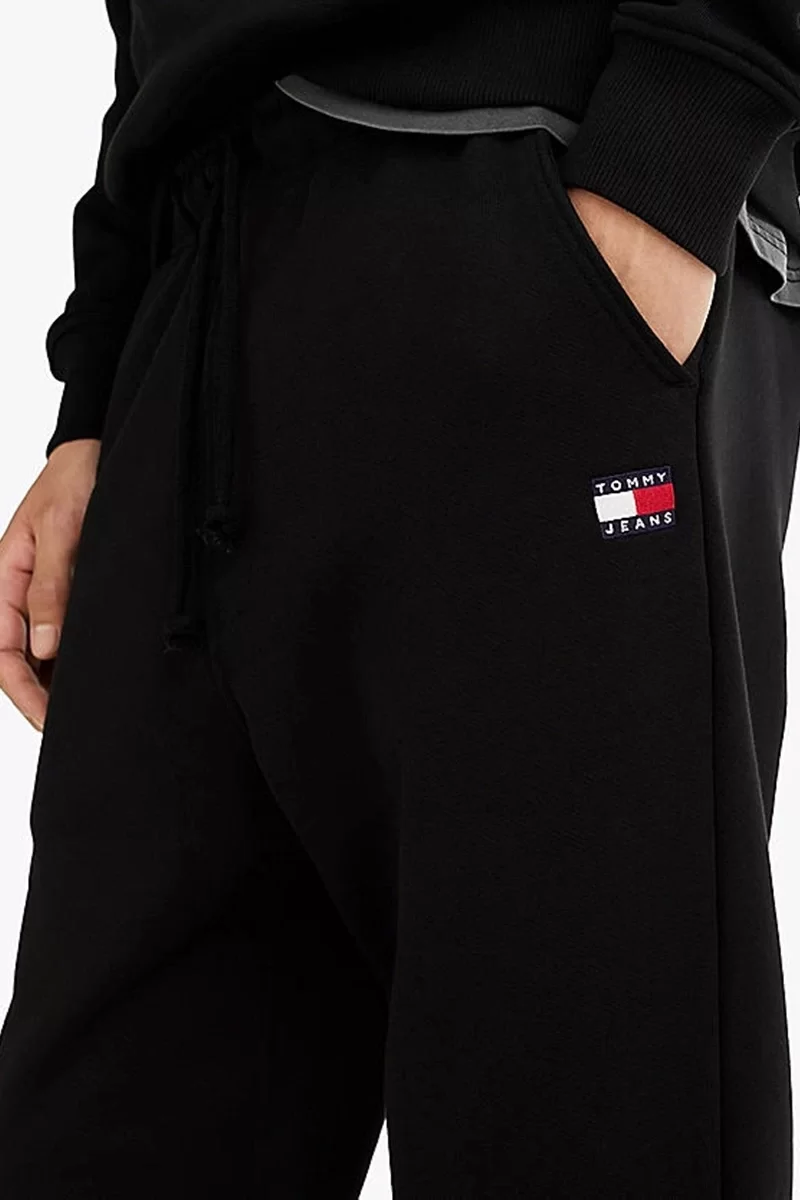 Tommy Jeans Erkek Siyah Jogger Bağcıklı Eşofman Altı