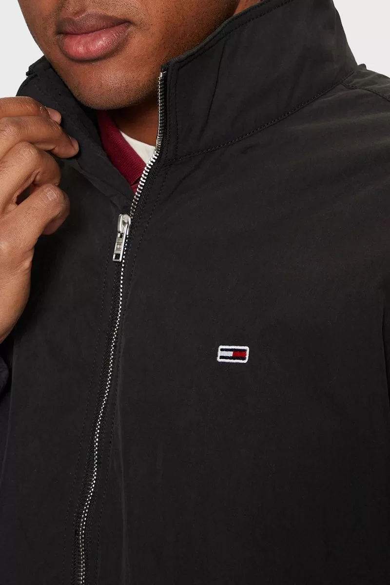 Tommy Hilfiger Erkek Siyah Regular Fit Logolu Ceket