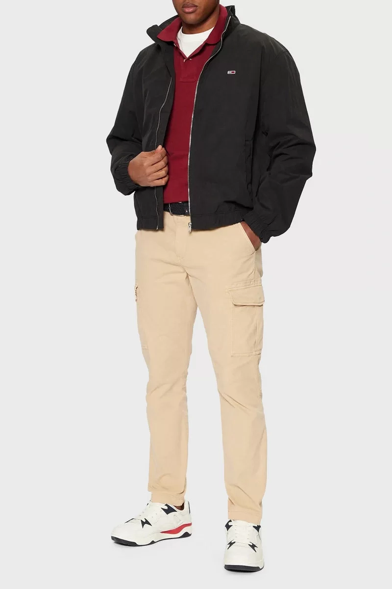 Tommy Hilfiger Erkek Siyah Regular Fit Logolu Ceket