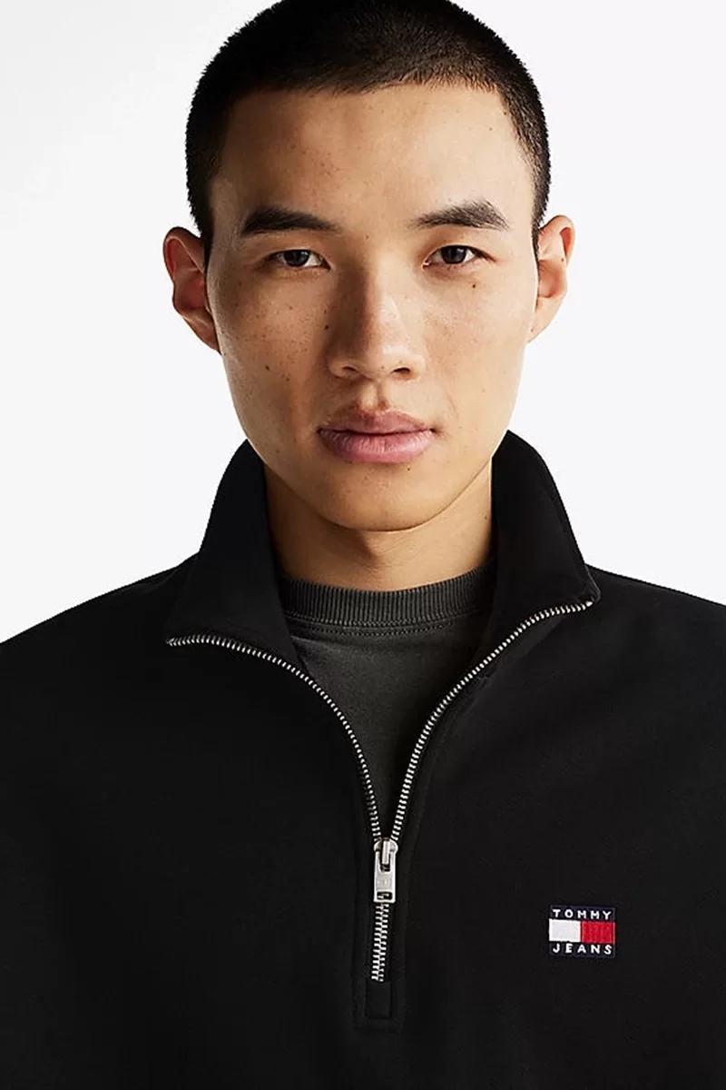 Tommy  Jeans  Erkek Siyah Tjm Rlx  Fermuarlı   Sweatshirt