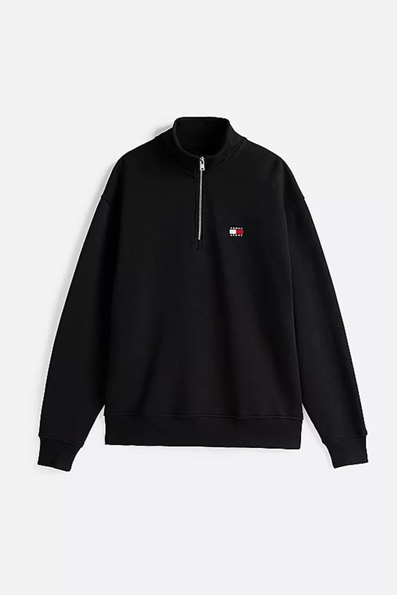 Tommy  Jeans  Erkek Siyah Tjm Rlx  Fermuarlı   Sweatshirt