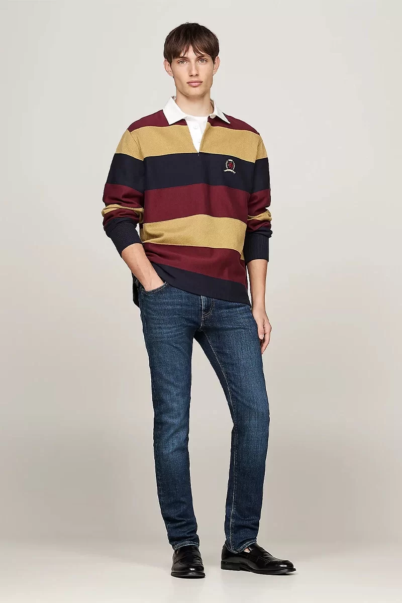 Tommy Hilfiger SLIM BLEECKER PSTR TINO IND Erkek Denim Jeans MW0MW366771A9