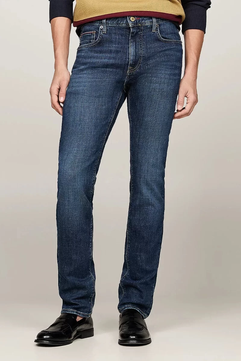 Tommy Hilfiger SLIM BLEECKER PSTR TINO IND Erkek Denim Jeans MW0MW366771A9