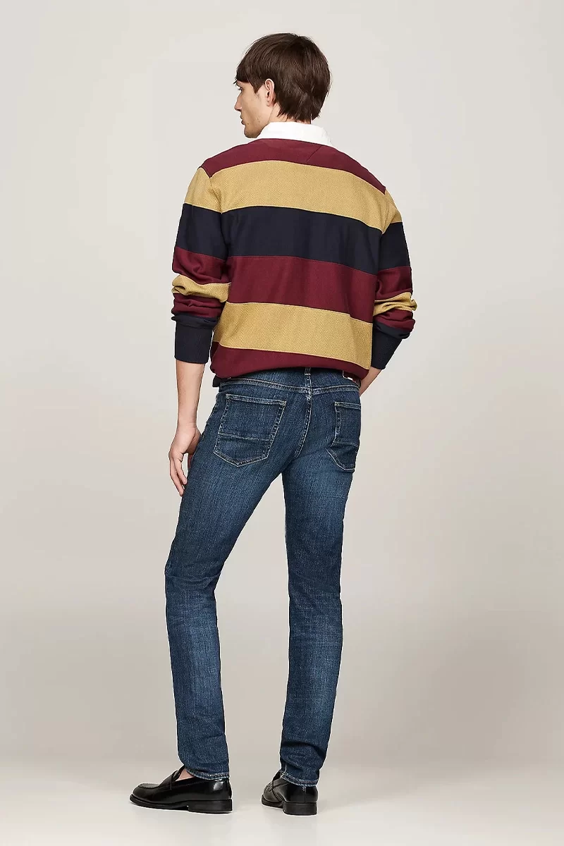 Tommy Hilfiger SLIM BLEECKER PSTR TINO IND Erkek Denim Jeans MW0MW366771A9