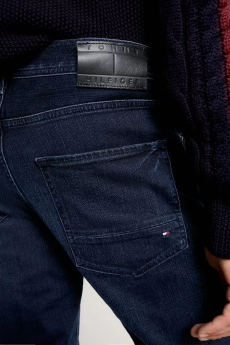 Tommy Hilfiger STRAIGHT DENTON STR MEEK BLUEBLK Erkek Denim Jeans MW0MW333381BL