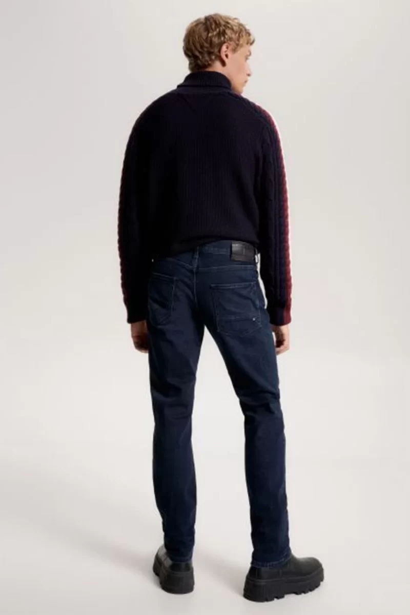 Tommy Hilfiger STRAIGHT DENTON STR MEEK BLUEBLK Erkek Denim Jeans MW0MW333381BL