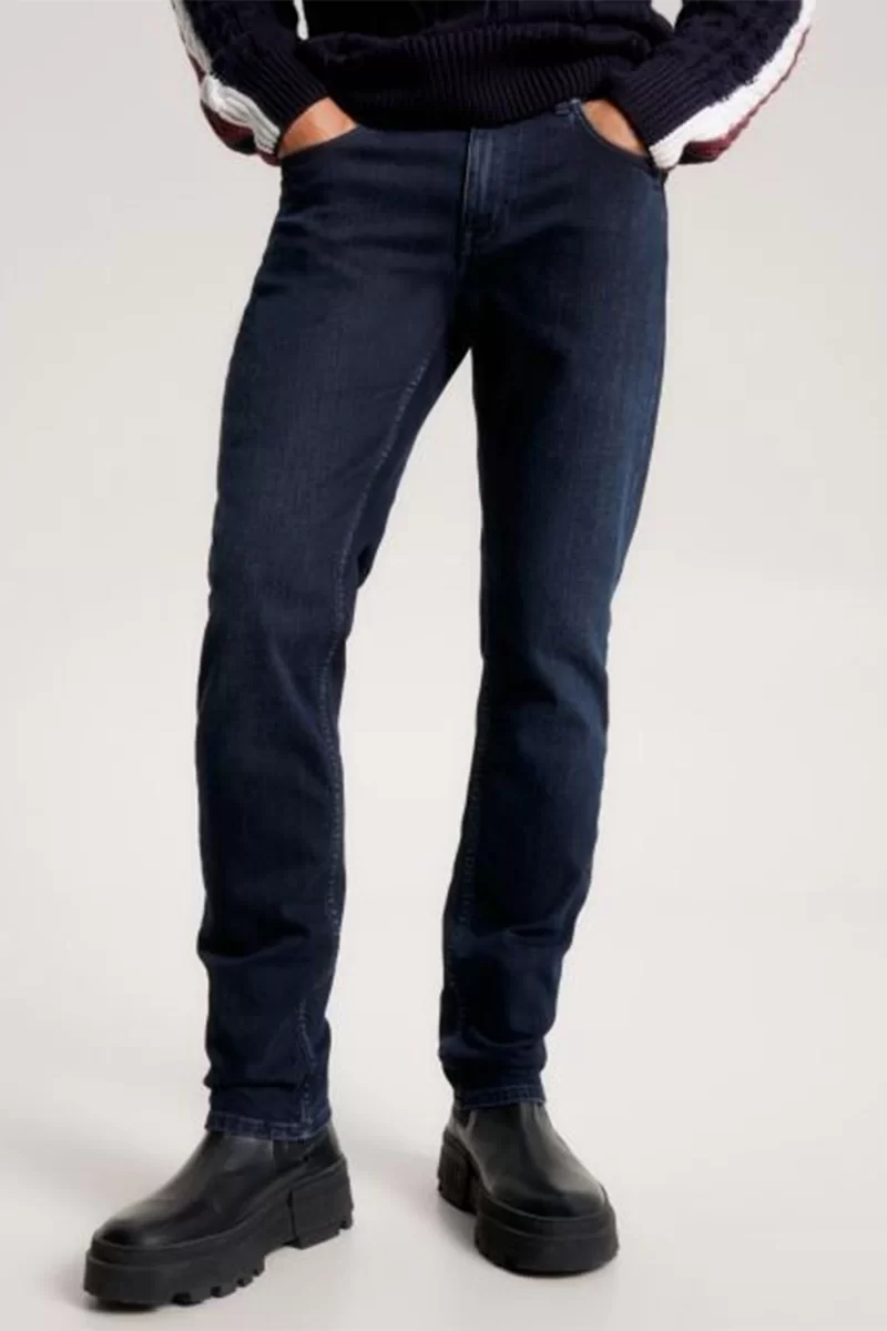 Tommy Hilfiger STRAIGHT DENTON STR MEEK BLUEBLK Erkek Denim Jeans MW0MW333381BL