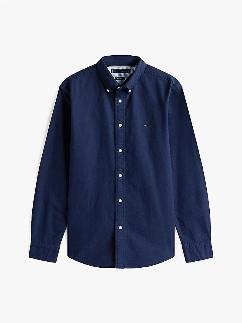 Tommy Hilfiger Erkek  Solid Heritage Oxford Lacivert Gömlek MW0MW357740G0