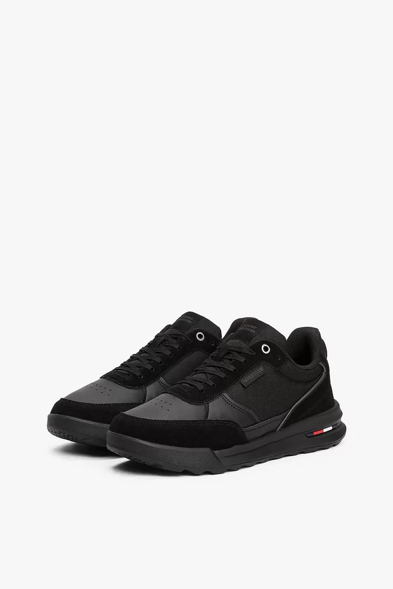 Tommy Hilfiger RETRO RUNNER MIX RWB Erkek siyah Sneaker FM0FM05371BDS