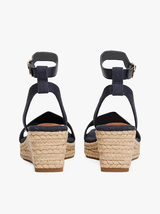 Tommy Hilfiger Orta Taban Lacivert Espadil Sandalet
