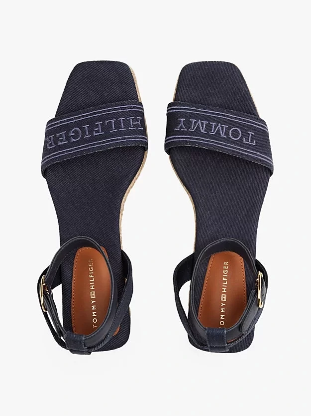 Tommy Hilfiger Orta Taban Lacivert Espadil Sandalet