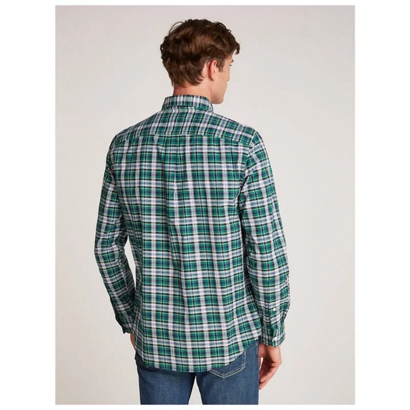Tommy Hilfiger FLEX POPLIN PLAID SMALL RF SHIRT Erkek Yeşil Gömlek MW0MW375570H7